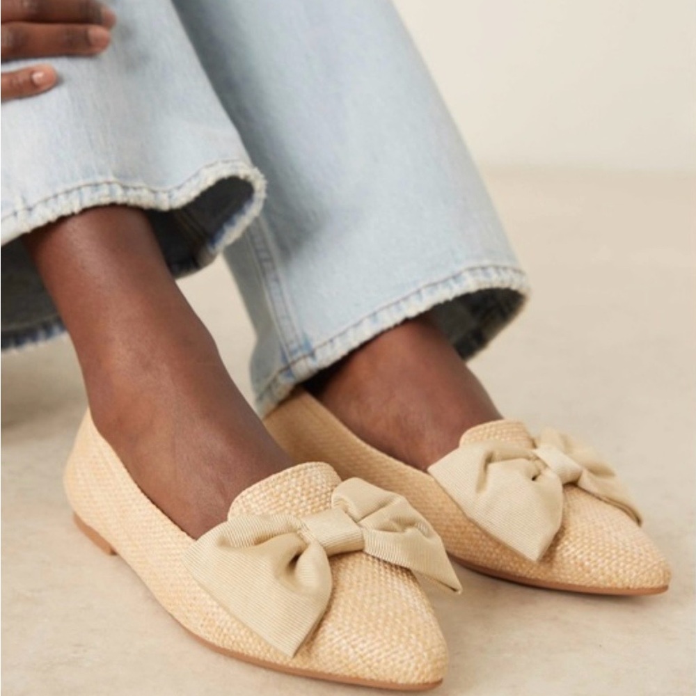 ASOS Cream Bow Detail Flats